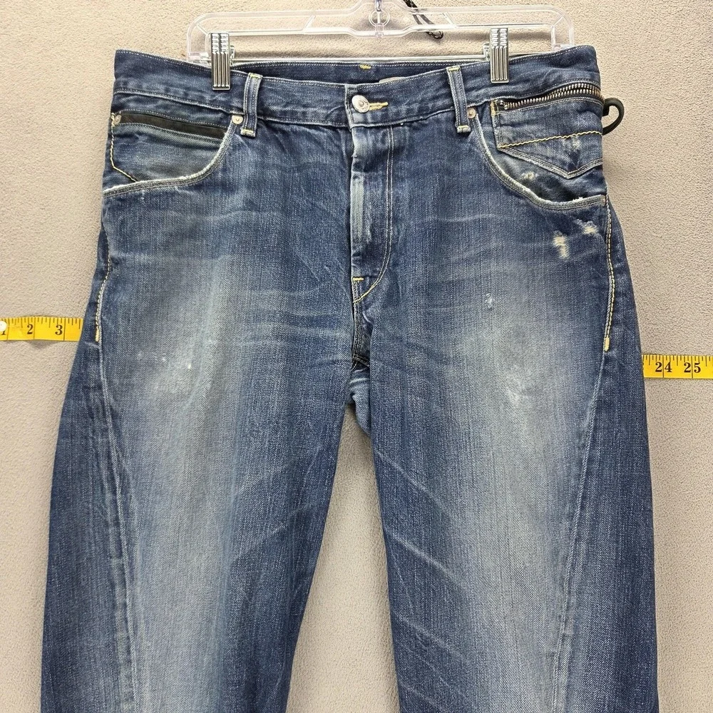 Vintage Levis Engineered Jeans Mens 34x34 Blue Twisted Zip Fly Medium Wash